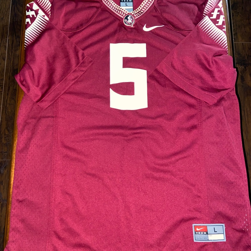 FLORIDA STATE SEMINOLES WINSTON MENS STITCH JERSEY #5 RED